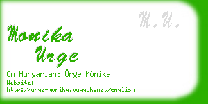 monika urge business card